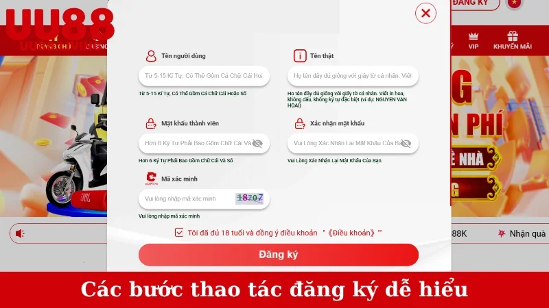 Các bước thao tác đăng ký dễ hiểu