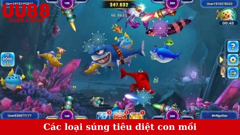 Các loại súng tiêu diệt con mồi