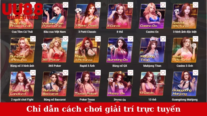 Chỉ dẫn cách chơi giải trí trực tuyến