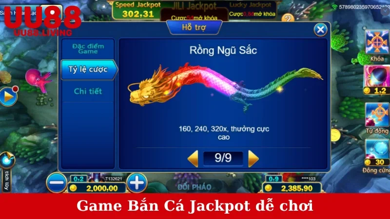 Game Bắn Cá Jackpot dễ chơi
